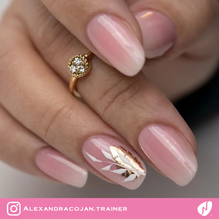 Glossy Leaf Nails