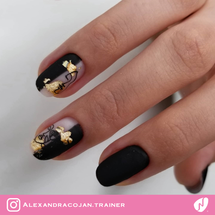 Abstract Foil Nails