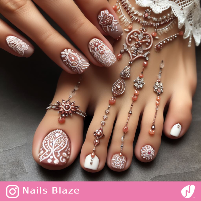 Bohemain Wedding Toenail Ideas | Wedding-NB-D-29