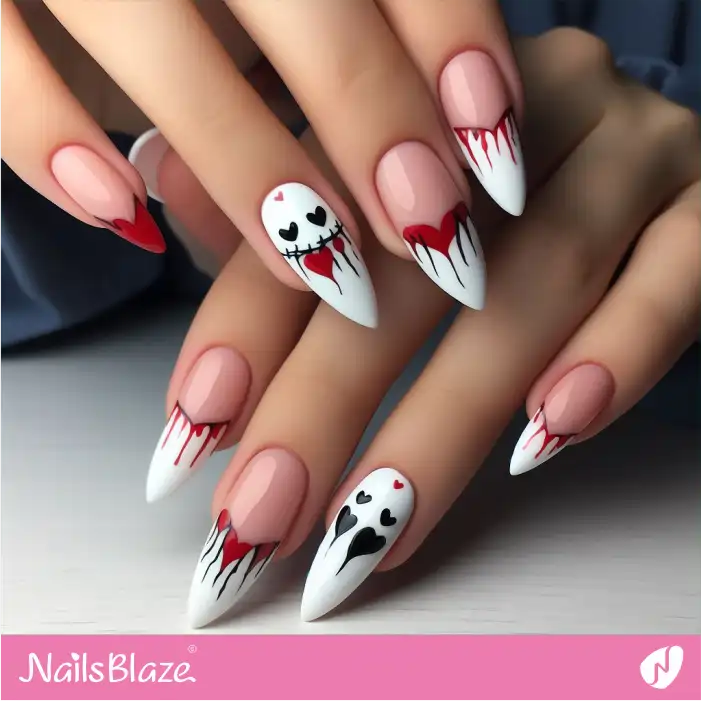 Bloody French Manicure for Valentine