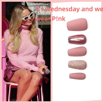 Pink Wednesday Nail