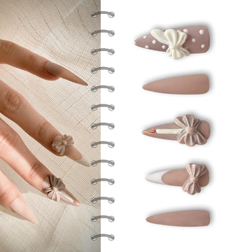 Gentle Wings|Handmade Drawing Coffin Luxury Press On Nails